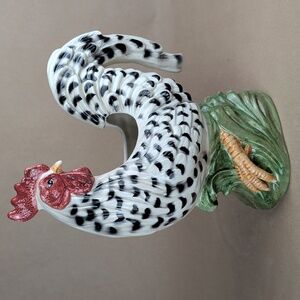 Fitz and Floyd Classics Poulet Rooster Planter Vintage Ceramic 1992 Chicken Vase